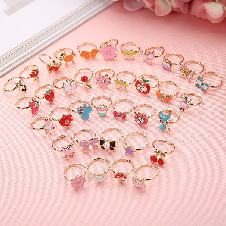 10pcs Kids Party Dress Rings